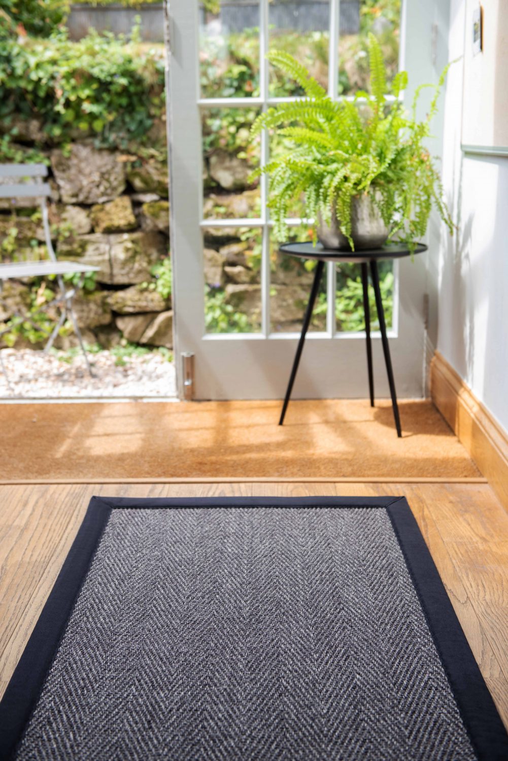 Sisal Havana Obsidian With Faux Suede Border