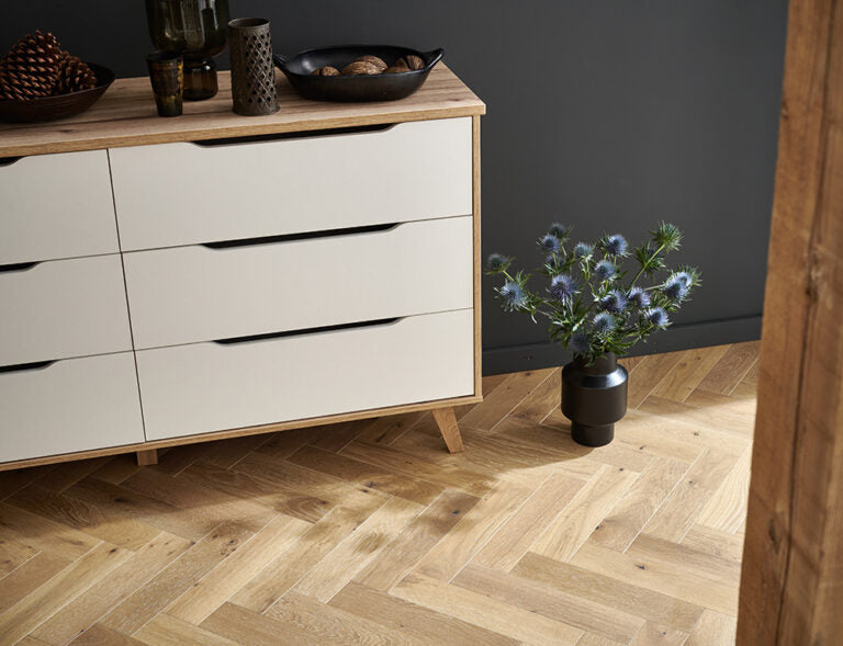 Woodpecker Goodrich White Smoked Oak Parquet