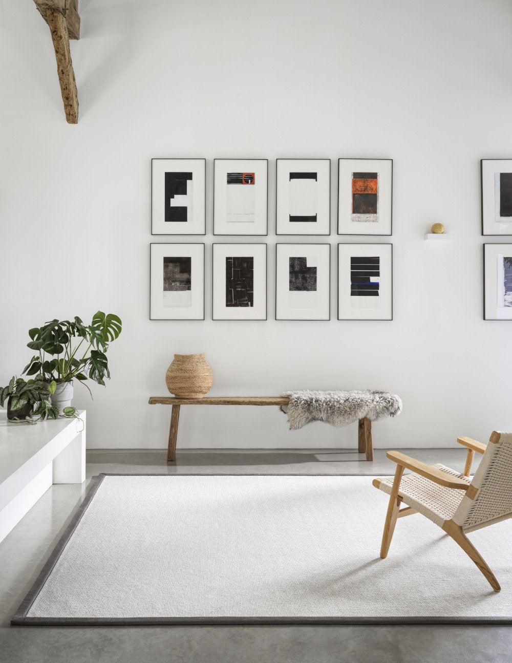 Wool Arcadian Sissington With Linen Ore Border