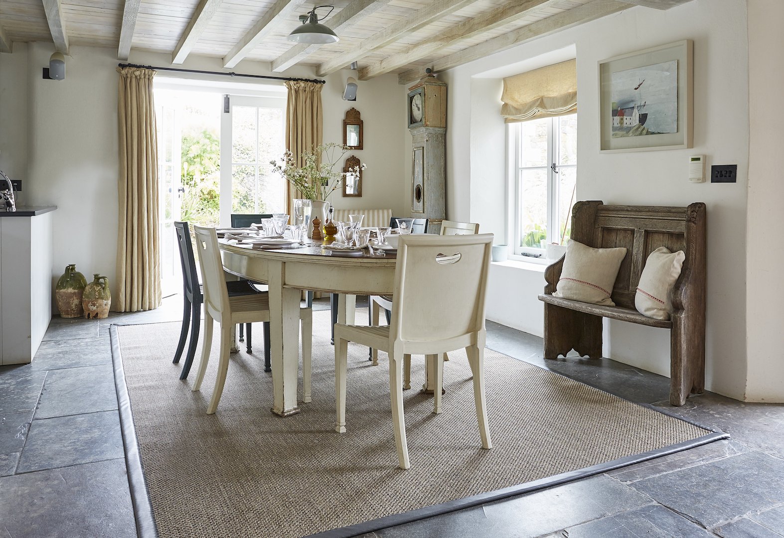 Sisal Bengal Jaipur With Cinder Faux Leather Border