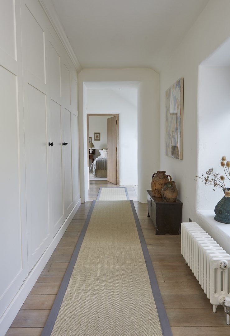 Sisal Havana Argent With Silver Herringbone Cotton Border